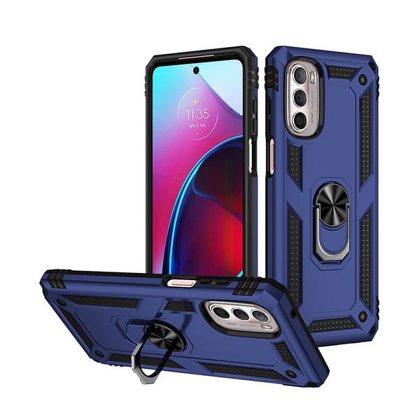 Estuches para teléfonos celulares Estuches para teléfonos con armadura híbrida para Motorola G Stylus Power Edge 30 Pro Plus 20 Pro Lite G51 G71 E40 E20 E30 Soporte magnético para automóvil Funda móvil a prueba de golpes Kickstan