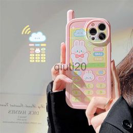 Capas para celular INS Cute Cartoon Rabbit 3D Mobile Phone Case Silicone for iPhone 13 12 11 Pro Max Shockproof Soft Bumper Cover for iphone 11 x0807