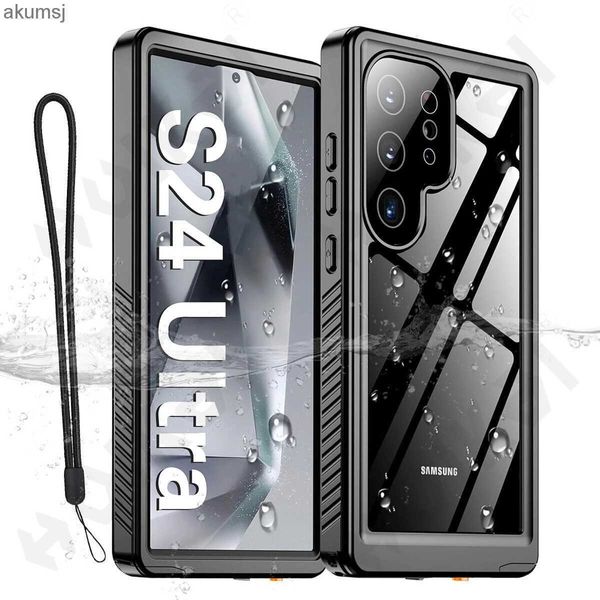 Étuis de téléphone portable IP68 Shellbox étui étanche pour Samsung Galaxy S24 S23 S22 Ultra FE A54 A14 A34 5G métal aluminium natation téléphone couverture de luxe YQ240221
