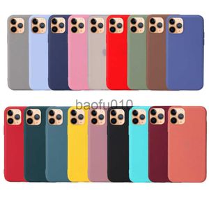 Mobiele telefoon hoesjes iPhone 15 Frosted TPU Telefoonhoesjes Matte dunne achterkant Schokbestendige beschermer voor Apple 15 14 13 12 11 pro max X Xs XR 7 7P 8 8plus x0912