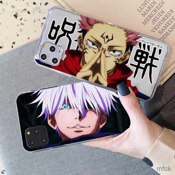 Étuis de téléphone portable Anime japonais Jujutsu Kaisen étui de téléphone portable pour IPhone 14 11 12 13 X XR XS Pro MAX SE2020 6 6S 7 8 Plus couverture de dessin animé Funda