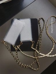 Casos de telefone celular coreano crossbody cordão de couro pulseira corrente transparente à prova de choque para iphone 13 11 12 14 15 pro max xr x xs capa 231021