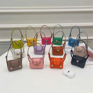 Étuis de téléphone portable Lady sac à main en cuir étuis pour écouteurs pour AirPods 1 2 3 Pro 2 pour tout casque Bluetooth sans fil Mini sac housse de protection