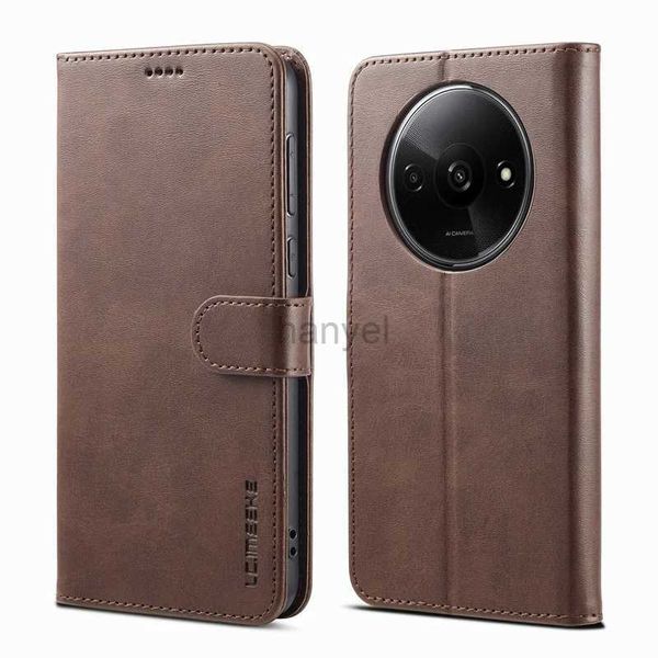 Étuis de téléphone portable Étui en cuir pour Redmi A3 Couverture Luxe Card Slots Portefeuille Flip On 2442