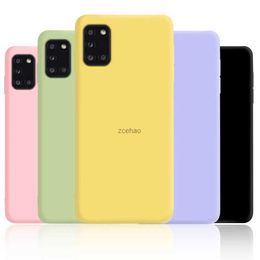 Étuis de téléphone portable Étui de téléphone souple en silicone liquide pour Samsung Galaxy A31 A41 A51 A71 A11 A21S A12 A22 A32 A42 A52 A72 4G 5G Couverture arrière FundasL240105