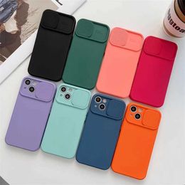 Étuis de téléphone portable Silicone liquide clé en main fenêtre de poussée goutte coque de téléphone portable pour iphone14 13 12 Mini 11 Pro Max X XS XR SE 7 8 Plus mode L2301019