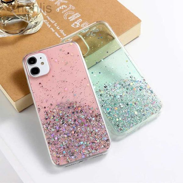 Casos de teléfonos celulares Grado de lujo Caso estrella para iPhone 14 13 12 XR X XS Pro Max iPhone 8 7 6S 6 Plus SE2020 Case de tope de TPU suave D240424