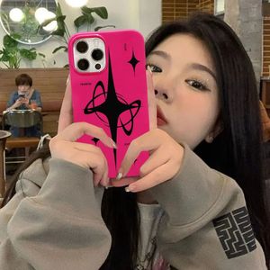 Cas de téléphone portable Luxe Corée Hottie Pentagram Soft Case pour iPhone 13 15 Pro Max 14 12 11 X XR XS 7 8 Plus SE MiNi Couverture en silicone antichoc 231021