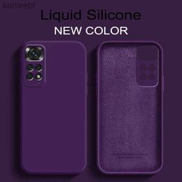 Étuis de téléphone portable couverture souple en Silicone liquide de luxe pour RedMi Note 11 11s Pro 4G 10 10A 10C redmi note 12 Global Square Phone CaseL240110
