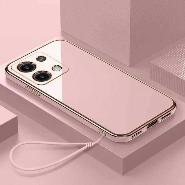 Cas de téléphone portable Case de téléphone absorbant les chocs de luxe adapté à Xiaomi Redmi Note 13 Pro 4G 5G Pro + Square Electroplated Cover J240426