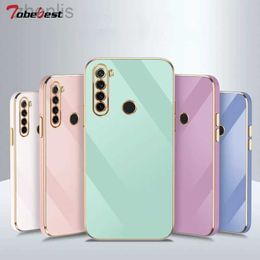 Mobiele telefoonhoesjes luxe vierkante platen siliconen telefoonhoesje voor Redmi Note 8 8t 8A 7 5 Pro Coque Ultra Dunne Bescherming zachte achteromslag D240424