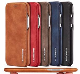 Cajas de teléfonos celulares Case de cuero delgada de lujo Flip Cover para iPhone 12 Mini 11 Pro XS Max XR 8 7 6s Plus SE 2020 Folio Stand Magnetic 2311043