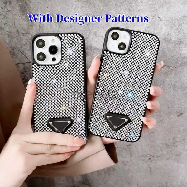 Cas de téléphone portable Luxurys Glitter Jeweled Cases Modèle de concepteur pour 14 iPhone 13 Pro Max 14Plus 12 11 Bling Sparkling Strass Diamond Designers Case 240304