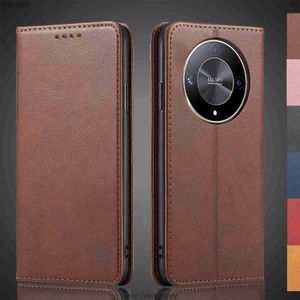 Mobiele telefoon hoesjes Magnetische aantrekkingskracht Leren hoesje voor Huawei Honor X9b Holster Flip Cover Case Portemonnee Telefoontassen Fundas CoqueL240110