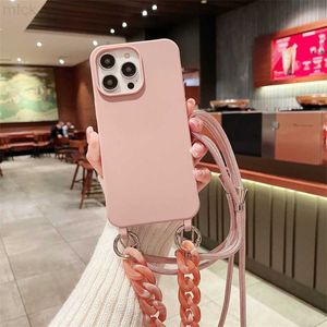 Mobiele Telefoon Gevallen Marmeren Ketting Crossbody Lanyard Strap Case Voor Iphone 14 13 12 Mini 11 Pro Xs Max 7 8 Plus X Xr Se 2 3 Silicone Soft Cover