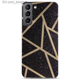 Mobiele telefoon hoesjes Marmer Zacht IMD TPU hoesjes voor Samsung Geometrische Rock Stock Graniet Quartz Luxe mobiele telefoon cover Achterkant Z230731