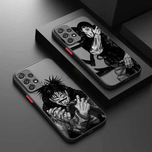 Étuis de téléphone portable étui de téléphone mat pour Samsung A13 A12 A11 A54 A53 A52 A51 A73 A72 A50 A70 couverture Jujutsu Kaisen dessin L240105