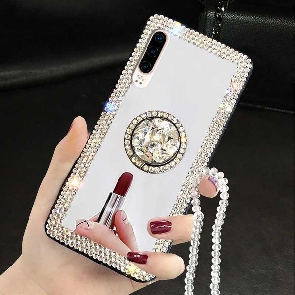 Cas de téléphone portable Miroir Case de diamant pour Mi Redmi Note 8 8t 7 6 5 Pro Redmi K30 K20 8A 7 7A 6A 6A MI 10 9 9T 8 SE LITE SILICONE SILICONE COUVERTURE 240423