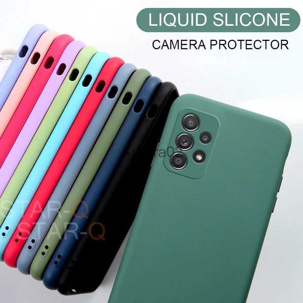 Fundas para teléfono móvil nueva actualización Protector de cámara funda de silicona líquida para Samsung Galaxy A52 A72 A32 4G 5G A53 contraportada yq240330