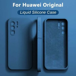 Cell Phone Cases Original Liquid Silicone Phone Cases For Huawei P30 P50 P40 P20 Mate 30 20 Pro Lite Honor 50 60 20 Nova 9 Pro Cover AccessoriesL240105
