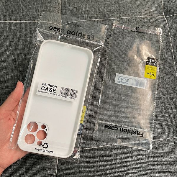 Cajas para teléfonos celulares Bolsas para paquetes 10.5 * 24 cm Agujero para colgar transparente Sello autoadhesivo Bolsa de embalaje al por menor de plástico para iphone 4.7 a 6.7 pulgadas cubierta de caja bolsas a prueba de polvo