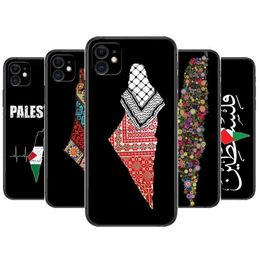 Mobiele Telefoon Gevallen Palestina Kaart Arabische Telefoon Gevallen Voor Iphone 13 Pro Max Case 12 11 Pro Max 8 Plus 7PLUS 6S Xr X Xs 6 Mini Se Mobiele CellL240105