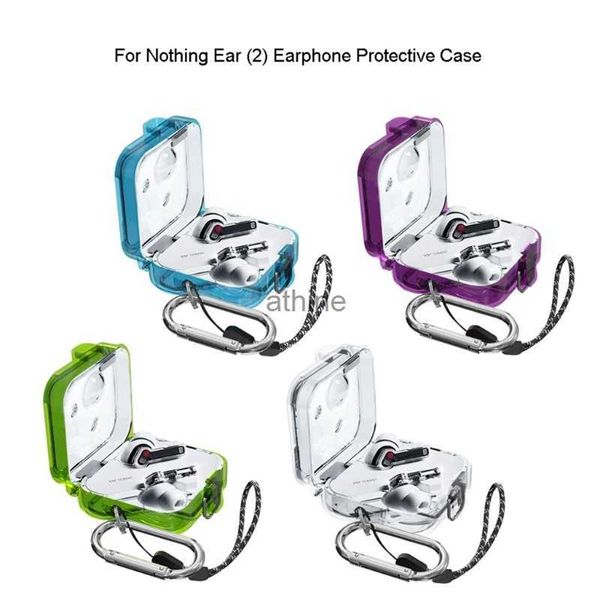 Étuis de téléphone portable Étui de protection transparent PC pour Nothing Ear (2) Étui de protection pour casque sans fil Housse de protection Boîtier anti-poussière YQ240117