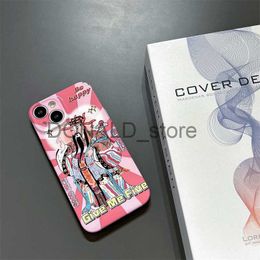 Estuches para teléfonos celulares Personalizado Gradual Pink Fashion Brand God of Wealth Adecuado para iPhone 12 Phone Case 11/13 New 14promax Apple J230719