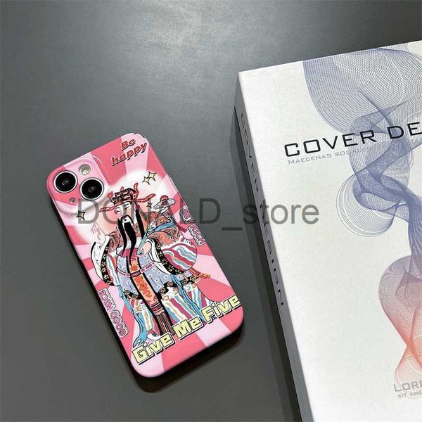 Étuis pour téléphones portables Personnalisé Gradual Pink Fashion Brand God of Wealth Convient pour iPhone 12 Phone Case 11/13 Nouveau 14promax Apple J230719