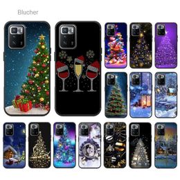 Étuis de téléphone portable coque de téléphone pour Xiaomi Redmi Note 12S 12 Pro 11S 11 10 9 Pro 10S Redmi 10 9 9C 9T 9A 10C arbre de noël nouvel an CaseL2402