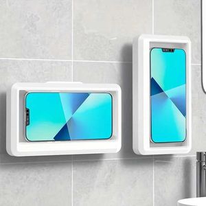 Cajas de teléfonos celulares Soporte de teléfono Baño impermeable pared para el hogar para todos los teléfonos Pantalla táctil de la pantalla táctil sellado sellado caja de almacenamiento 240423