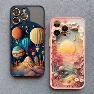 Mobiele telefoonhoesjes Afdrukken Landschap Telefoonhoesje Voor iPhone 15 14 7 8 Plus XS X XR 14 13 Pro Max 13 12 Pro Max Mini Creatieve Bergen AchterkantL240105