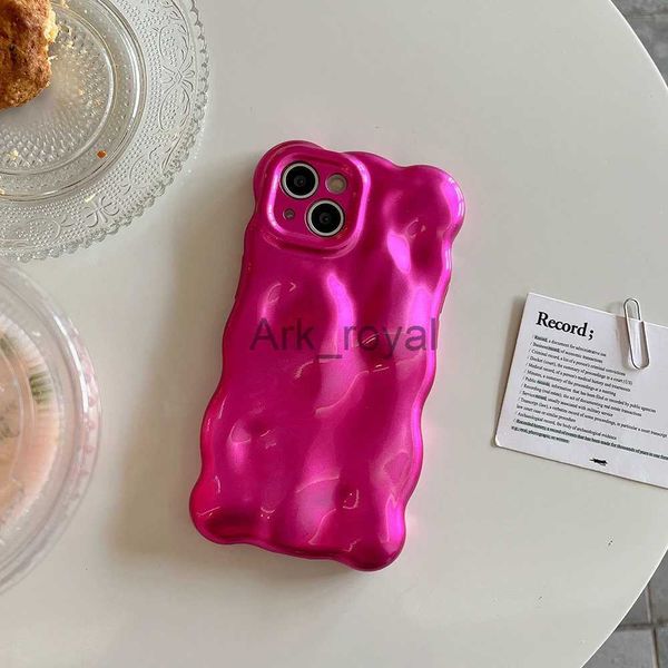 Coques de téléphone portable Qianliyao 3D Bubble Wave Pattern Phone Case pour iPhone 15 14 13 12 11 Pro Max 14promax 14pro Couverture arrière antichoc souple J231110