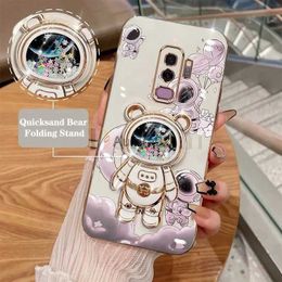 Mobiele telefoon hoesjes Drijfzand Beer Astronaut Houder Case Voor Samsung Galaxy S9 Plus Dunne Onbreekbare Bescherming S9Plus Zachte Achterkant yq240330