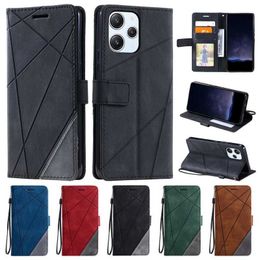 Mobiele telefoons Redmi 12 Case On voor Coque Mi Redmi 12 Cover Luxury Flip Wallet Leather Case voor Fundas Xiomi Mi Redmi12 5G Telefoonhoesjes 240423