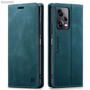 Étuis de téléphone portable Redmi Note 12 4G étui portefeuille magnétique couverture à rabat pour Redmi Note 12 Pro Plus 5G étui de luxe en cuir couverture de téléphone support carte SlotL240110