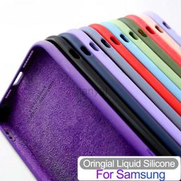Cas de téléphone portable S 24 23 22 21 20 10 Étui en silicone liquide pour Samsung Galaxy S24 S23 Ultra S22 S21 S20 FE S10 Plus Couverture antichoc souple 2442