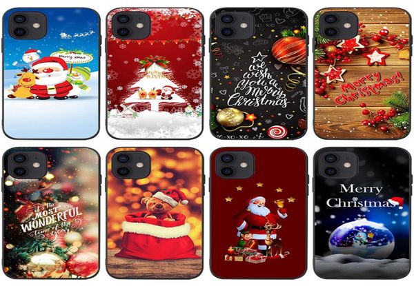 Cas de téléphones portables Santa Gingerbread Man iPhone13 Case de téléphone mobile Arbre de Noël du Nouvel An Old Snowman XR Elk XS Cute1218216