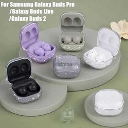 Glanzend transparant hoesje voor Samsung Galaxy Buds Pro/Live Zachte siliconen Anti-val Helder Oortelefoonhoesje voor Galaxy Buds Pro 2 Cover YQ240117