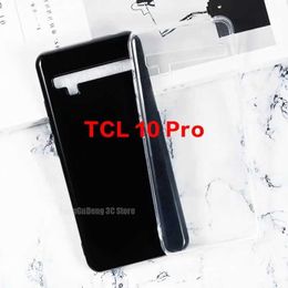 Mobiele telefoons Shockproof voor TCL 10 Pro 6.47 Funda Soft TPU transparant telefoonhoesje voor TCL 10 Pro 10Pro T799H T799B Siliconenhoes EtUI 240423