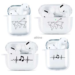 Mobiele telefoon hoesjes Siliconen hoesje voor Airpods Pro Oortelefoon Coque Zachte beschermer Fundas Airpods Pro Air Pods Pro 2 3 1 Covers Earpods Case Box YQ240117