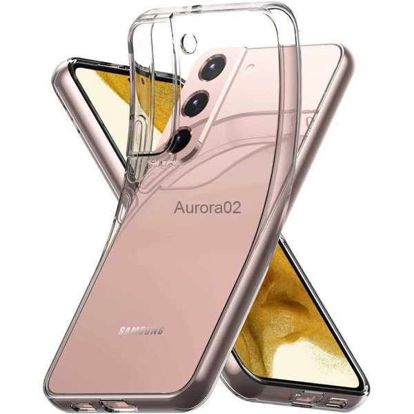 Cajas del teléfono celular Funda de silicona transparente simple para Samsung Galaxy S22 S21 S20 FE Plus Ultra Thin Soft Back Full Cover Shell Coque yq240330