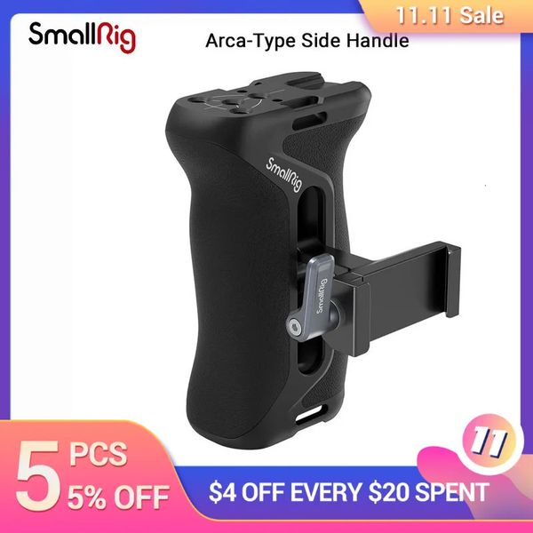 Étuis pour téléphones portables SmallRig Arca Type Poignée latérale conçue pour faciliter le mouvement de la caméra et stabiliser la prise de vue à double main pour la plaque de montage ARCA Swiss 231117