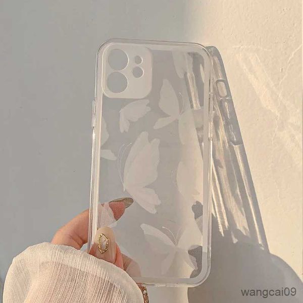 Fundas para teléfonos móviles Funda para teléfono inteligente para teléfono 11 12 13 Pro Max Patrón de mariposa de lujo Funda para teléfonos móviles a prueba de golpes R231025