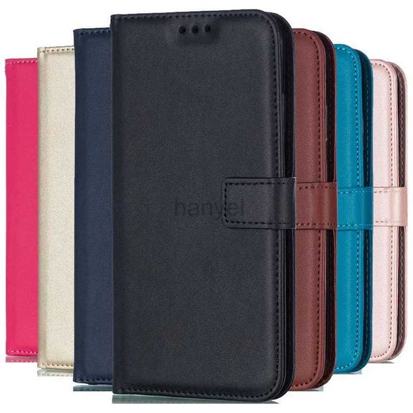 Cas de téléphone portable Cas de portefeuille en cuir de couleur unie pour Huawei P8 P9 P10 P20 P30 P40 Lite Pro 2017 P40Lite P30lite P20Lite Flip Cover Card Slot Sacs 2442