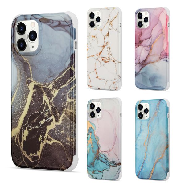 Étuis de téléphone portable Sparkle Glitter Marble Étuis de téléphone antichoc pour iPhone 15 14 13 12 Mini Pro XS Max XR X 7 8 Plus e S22 S21 S20 S10 Ultra Note20 Note10 S20FE S21FE FO