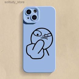 Cosplan Cases Geschikt voor iPhone 14 Pro Max 15 11 12 13 Pro Mini XS XR X 7 8 Plus SE 2022 Fun Cartoon Man Soft Silicone Bottom Cover Q240408