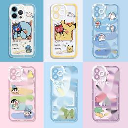 Mobiele telefoonhoesjes Geschikt voor iPhone 14promax Schattig Apple Telefoonhoesje 13/12 Xiaomi 11 Huawei Mate50/vivo/7plus Transparant XL Honor xsmax/OPPO Anti drop Zacht L231011