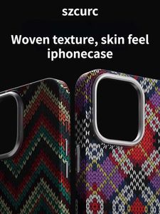 Cases voor mobiele telefoons Szcurc is geschikt voor iPhone 15 Pro Max telefoonhoes high-end koolstofvezel geweven textuur telefoonhoes iPhone 14 13 12 Pro Max 15 Pro J240426