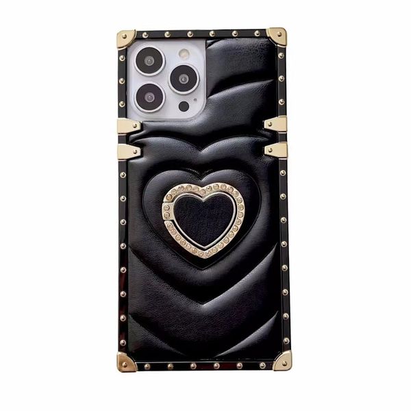 Étuis de téléphone portable Coque de téléphone d'amour tridimensionnelle pour iPhone 15 14ProMax 15 14Pro 15 14 13ProMAX e S23 S22 avec support d'amour 2B1L